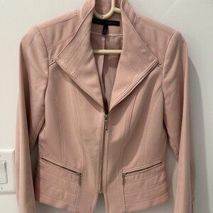 WHBM Pale Pink Moto Jacket